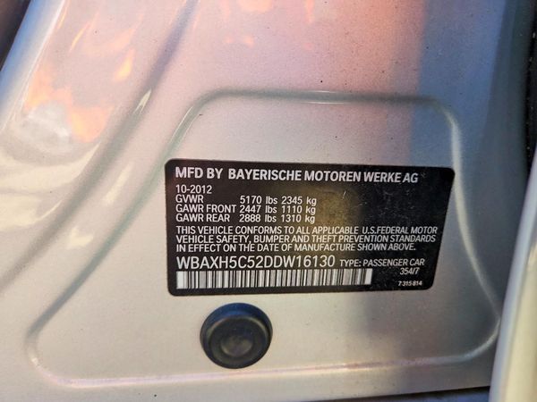 2013 BMW 5 SERIES — VINS