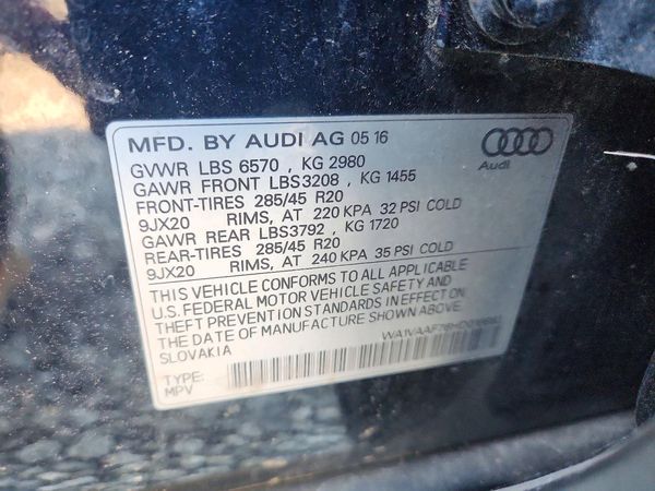 2017 AUDI Q7 quattro Prestige — VINS