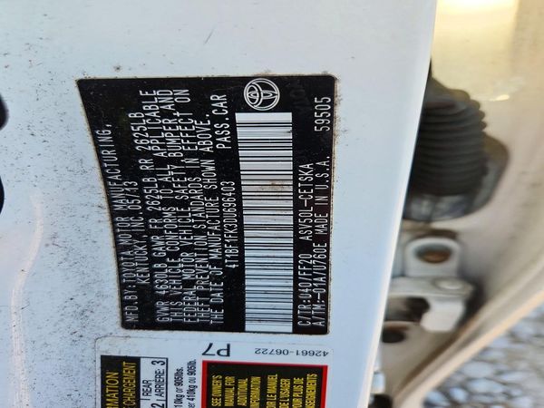 2013 TOYOTA CAMRY — VINS
