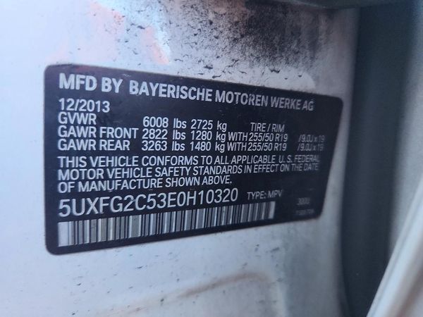 2014 BMW X6 xDrive35i — VINS