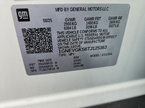 2026 CHEVROLET TRAVERSE LT — VINS