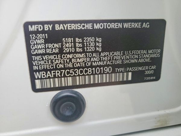 2012 BMW 535 — VINS