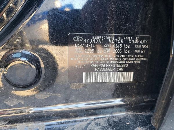 2014 HYUNDAI ELANTRA STD, Style, Tech — VINS