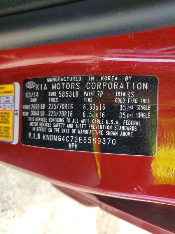 2014 KIA SEDONA GL — VINS