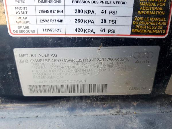2013 AUDI A3 Premium Plus — VINS