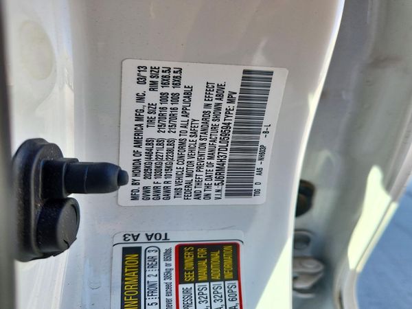 2013 HONDA CRV LX — VINS
