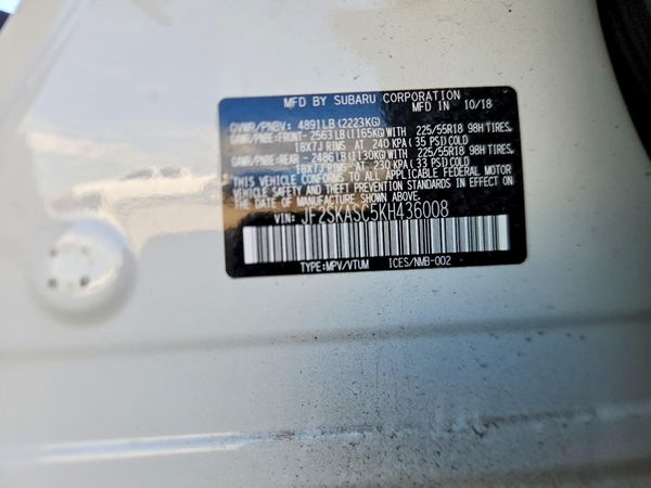 2019 SUBARU FORESTER Ltd Base+ES+SMART — VINS