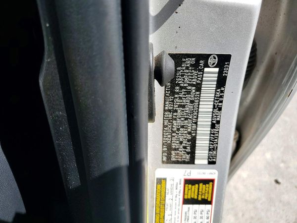 2012 TOYOTA CAMRY — VINS