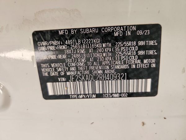 2024 SUBARU FORESTER Sport — VINS