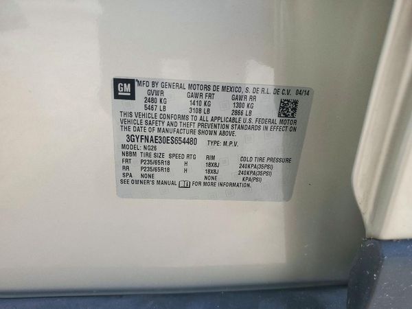 2014 CADILLAC SRX Standard — VINS
