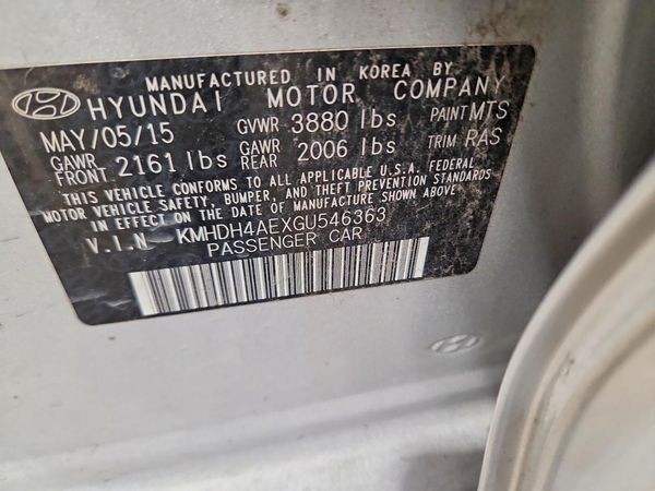 2016 HYUNDAI ELANTRA — VINS