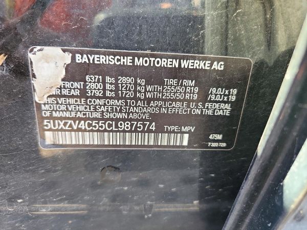 2012 BMW X5 xDrive35i — VINS
