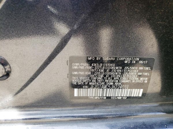 2018 SUBARU CROSSTREK Limited+NAVI+ES+BSD — VINS