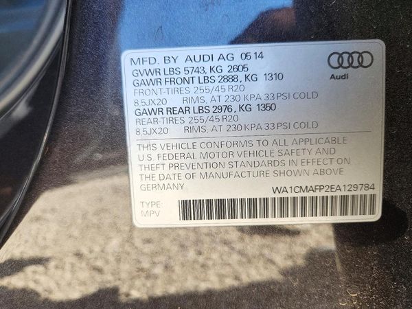 2014 AUDI Q5 — VINS