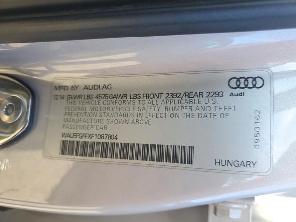2015 AUDI A3 quattro Premium Plus — VINS