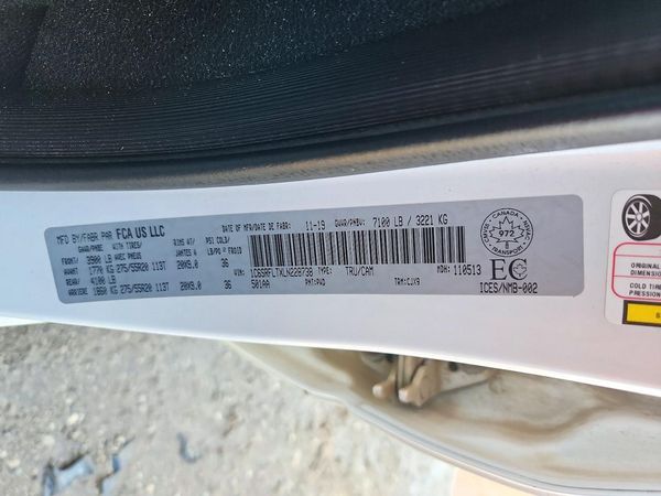 2020 RAM 1500 — VINS
