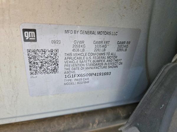 2023 CHEVROLET BOLT 2LT — VINS