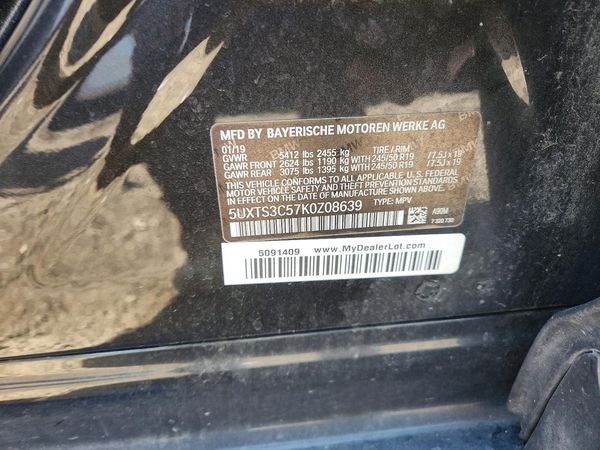 2019 BMW X3 M40i — VINS
