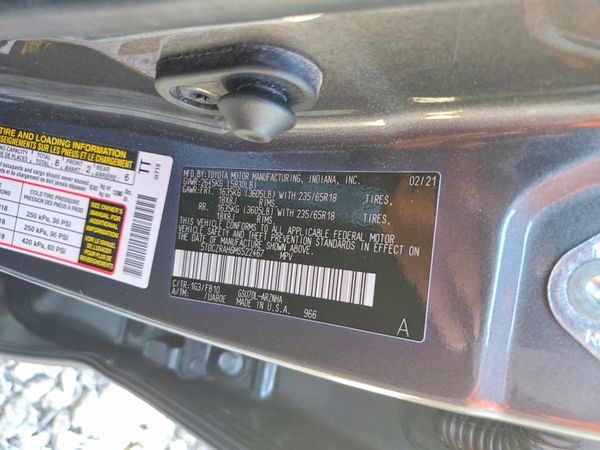 2021 TOYOTA HIGHLANDER L — VINS