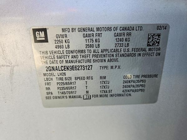 2014 CHEVROLET EQUINOX 2LT — VINS