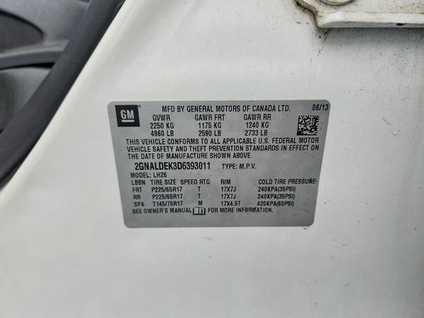 2013 CHEVROLET EQUINOX 1LT — VINS