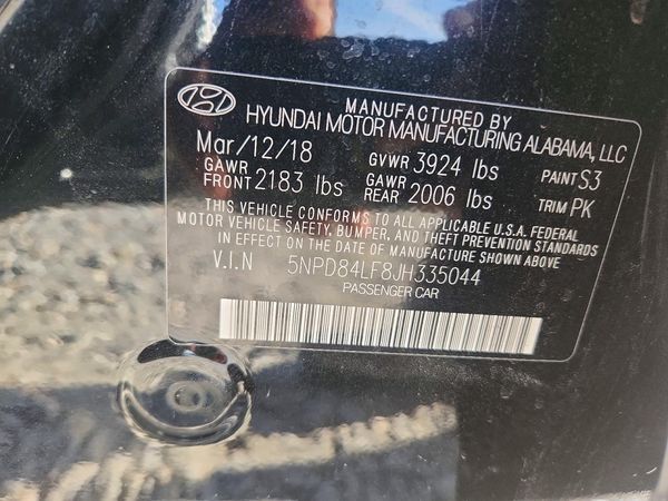 2018 HYUNDAI ELANTRA — VINS