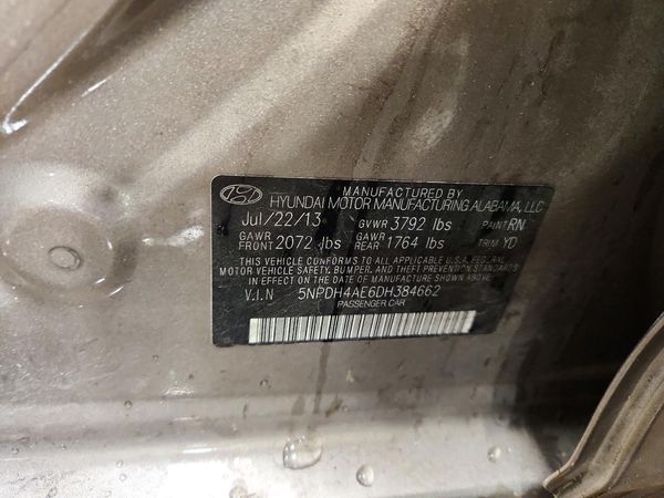 2013 HYUNDAI ELANTRA — VINS