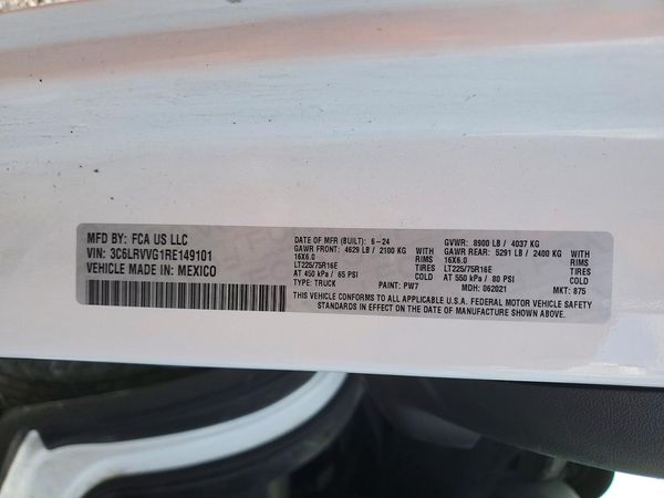 2024 RAM PROMASTER 2500 — VINS