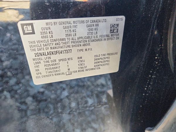 2015 CHEVROLET EQUINOX LS — VINS