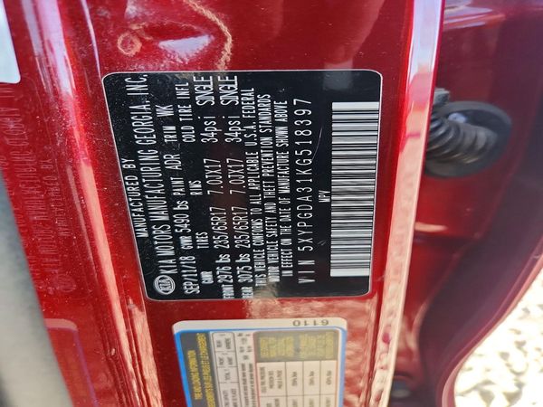 2019 KIA SORENTO L, LX, S — VINS