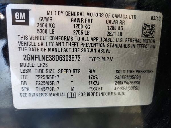 2013 CHEVROLET EQUINOX 2LT — VINS