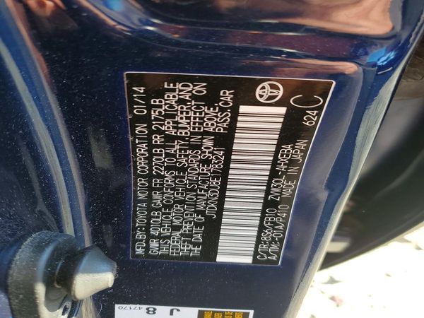 2014 TOYOTA PRIUS — VINS