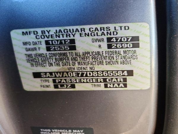 2013 JAGUAR XF — VINS
