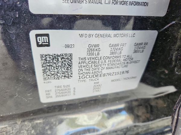 2024 CHEVROLET SILVERADO RST — VINS