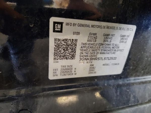 2020 CHEVROLET BLAZER 2LT — VINS