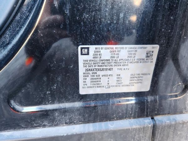 2018 CHEVROLET EQUINOX LT (2LT) — VINS
