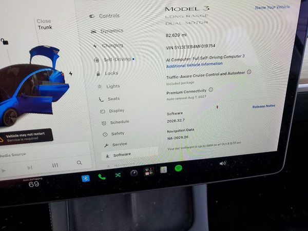 2021 TESLA MODEL 3 — ODOM