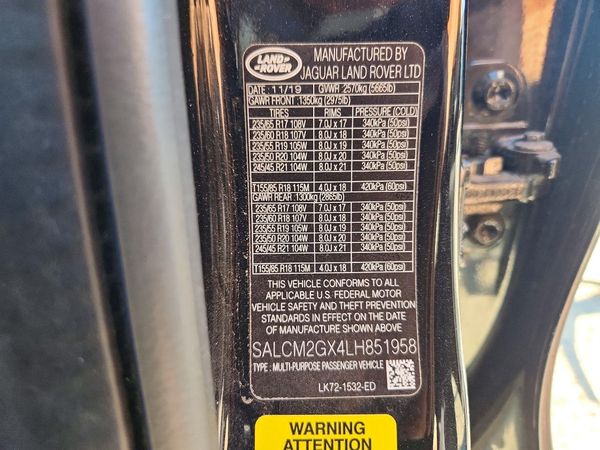 2020 LAND ROVER DISCOVERY SPORT HSE R-Dynamic — VINS