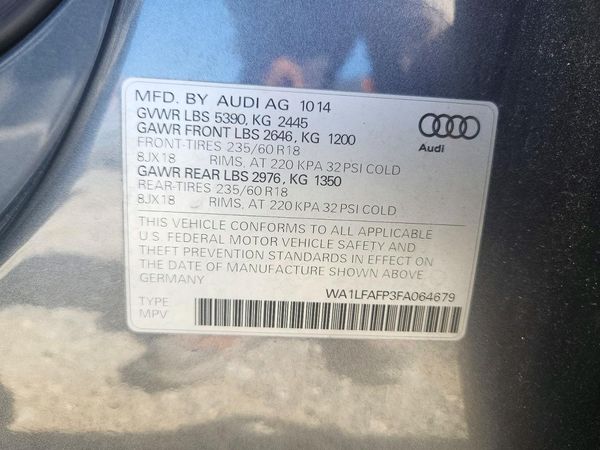 2015 AUDI Q5 Premium Plus — VINS