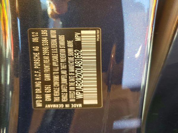2013 PORSCHE CAYENNE S — VINS