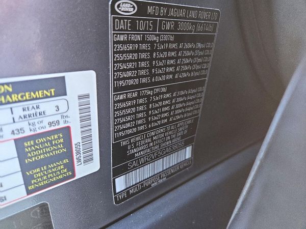2016 LAND ROVER RANGEROVER HSE — VINS