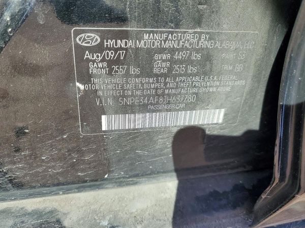 2018 HYUNDAI SONATA — VINS