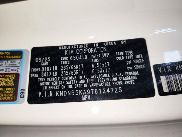 2026 KIA CARNIVAL LXS — VINS