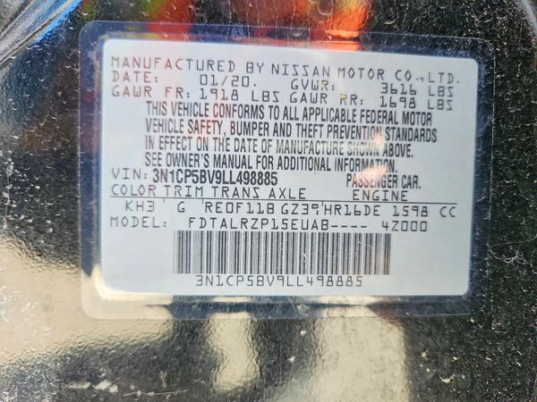 2020 NISSAN KICKS — VINS