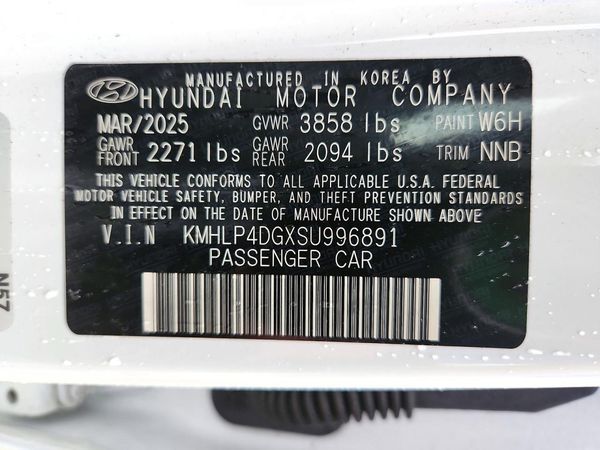 2025 HYUNDAI ELANTRA Limited — VINS