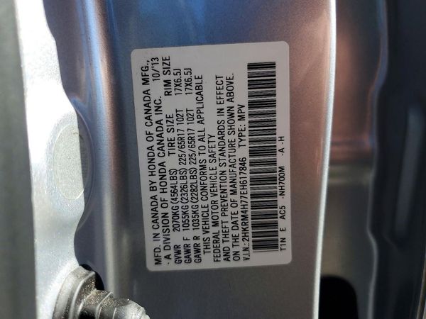 2014 HONDA CRV EX-L — VINS