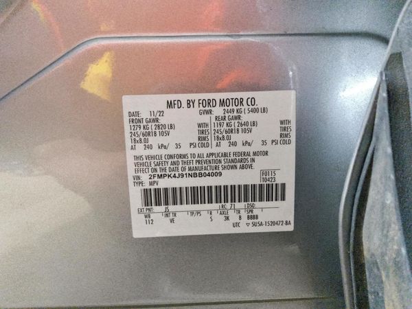 2022 FORD EDGE SEL — VINS
