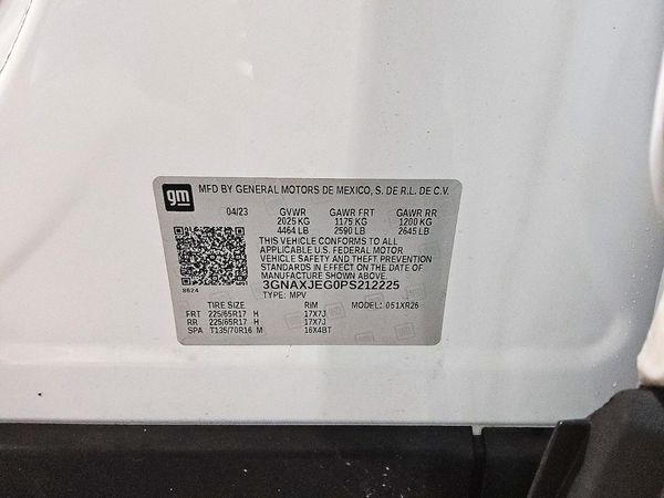 2023 CHEVROLET EQUINOX LT (2FL) — VINS