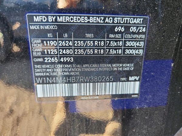 2024 MERCEDES-BENZ GLB-CLASS — VINS