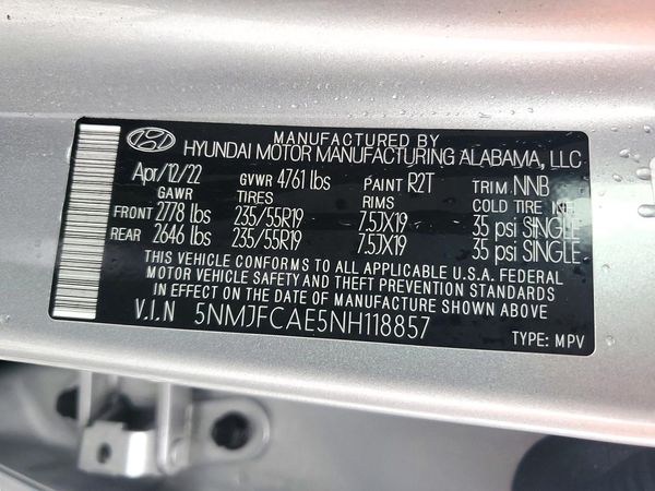 2022 HYUNDAI TUCSON SEL Convenience Pkg — VINS